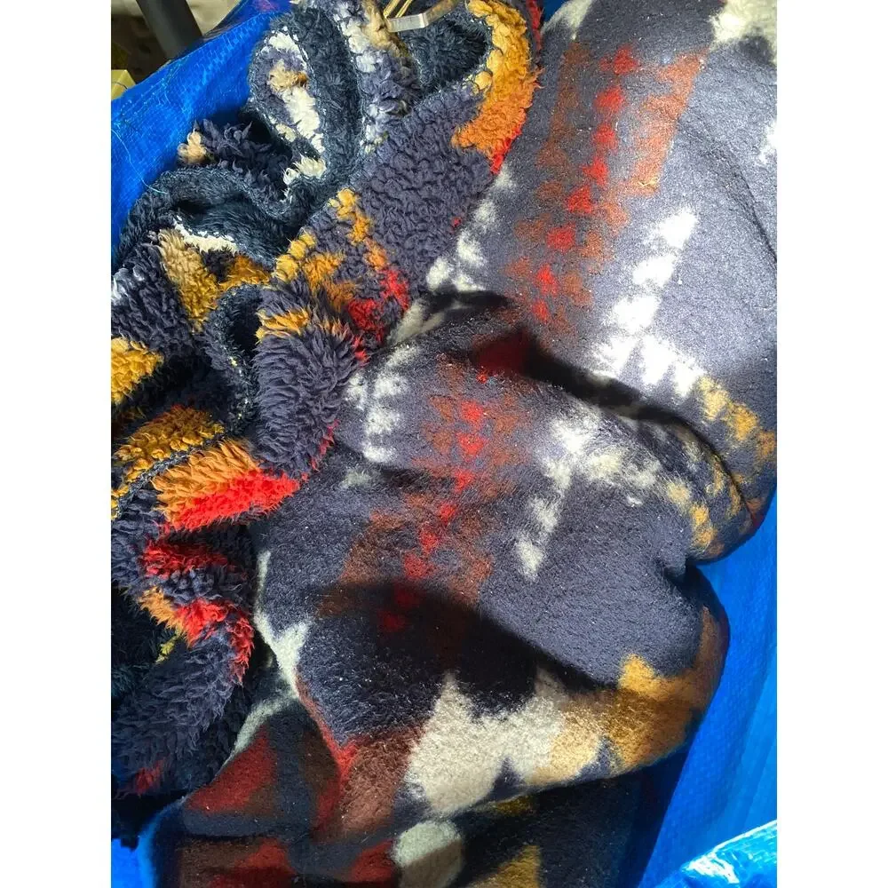 Pendleton Sherpa Fleece Blanket Legend Lake Dark Blue Cozy King Size